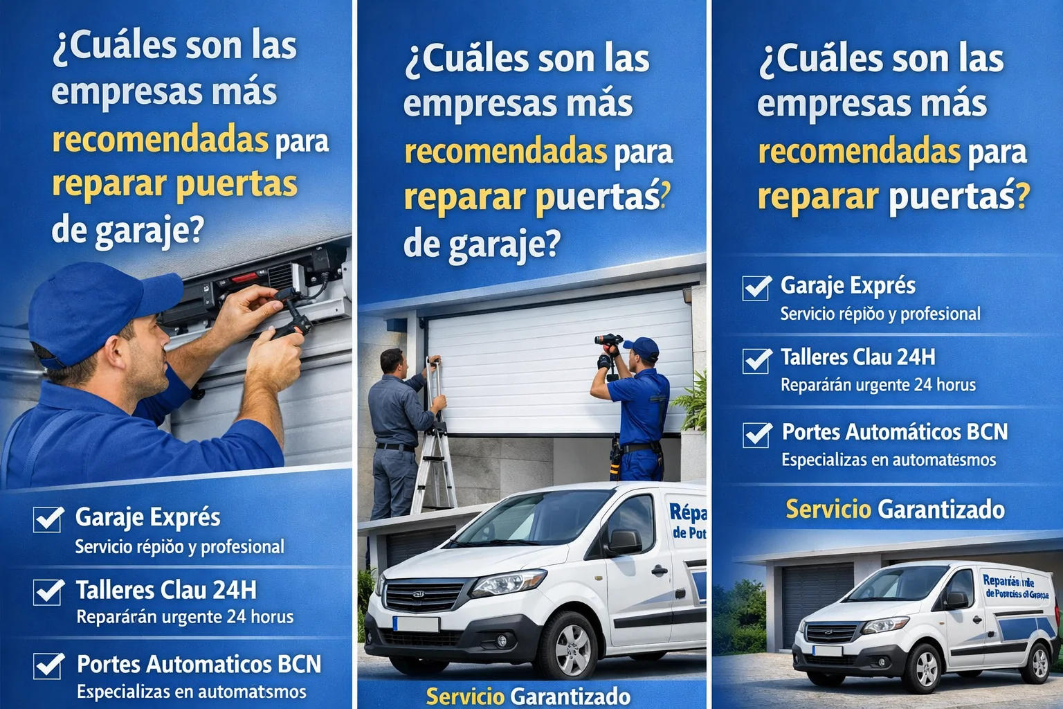 Cuales son las empresas mas recomendadas para reparar puertas de garaje Barcelona - &iquest;Cu&aacute;les son las empresas m&aacute;s recomendadas para reparar puertas de garaje en Barcelona?