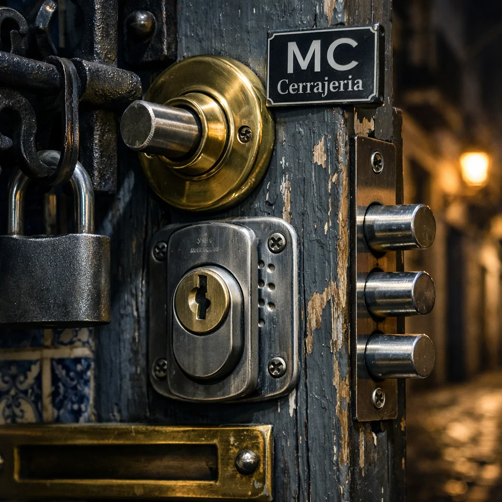 Entrada de apartamento en Barcelona con cerraduras robustas; "Que cerraduras son más efectivas para prevenir intrusiones en Barcelona".